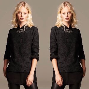 Banana Republic Lace Pullover Button Back Detail